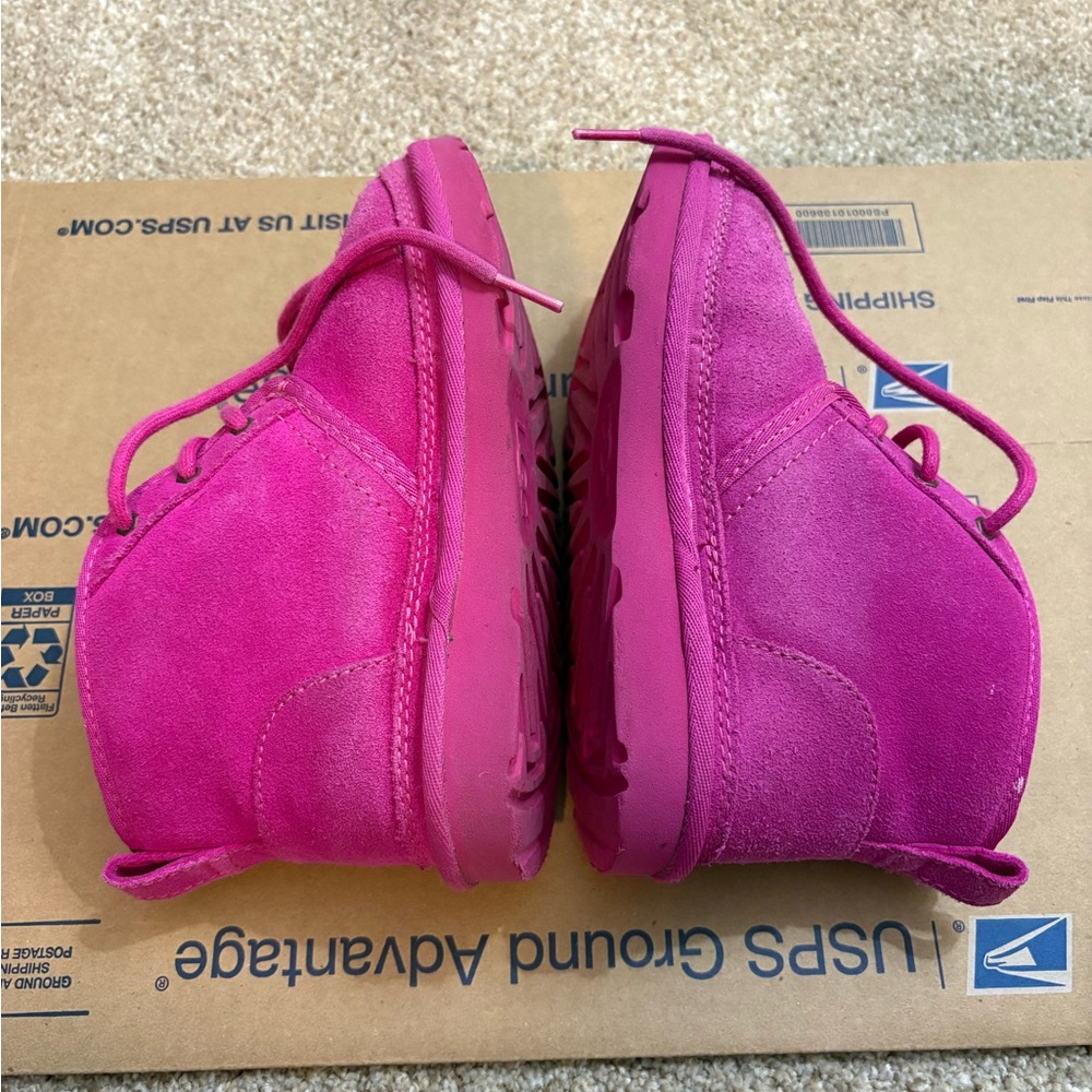 Ugg Vibrant Pink Suede Boots - Picture 8 of 9